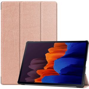 3-Vouw sleepcover hoes - Samsung Galaxy Tab S7 Plus / Tab S8 Plus - Rose Goud