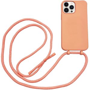 Høyde - iPhone 13 Pro Max - Telefoonhoes met koord - Oranje