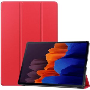 3-Vouw sleepcover hoes - Samsung Galaxy Tab S7 Plus / Tab S8 Plus - Rood