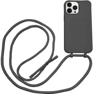 Høyde - iPhone 13 Pro - Telefoonhoes met koord - Zwart