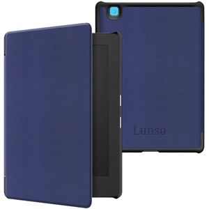 Lunso Kobo Aura H20 Edition 2 hoes (6.8 inch) - sleepcover - Donkerblauw