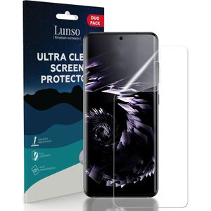 Lunso - Duo Pack (2 stuks) Beschermfolie - Full Cover Screen Protector - Samsung Galaxy S21 Ultra