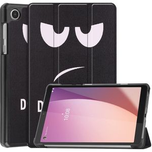 Lunso - Lenovo Tab M8 Gen 4 (8 inch) - Tri-Fold Bookcase hoes - Don't Touch