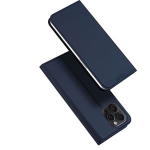 Dux Ducis - iPhone 15 Pro - Slim bookcase hoesje - Donkerblauw