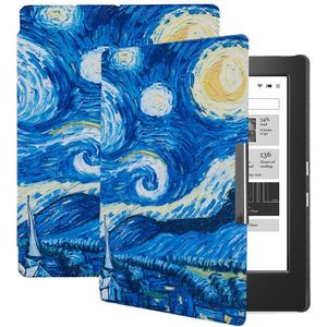 Lunso - Kobo Aura H2o edition 1 hoes (6.8 inch) - sleep cover - Van Gogh Sterrennacht