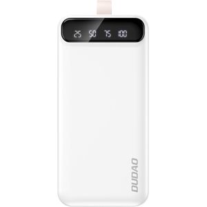Dudao - Powerbank 30000 mAh - 2x USB / USB C - Wit