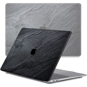 Lunso Geschikt Voor MacBook Air 13 Inch M1 (2020) Cover Hoes - Case - Black Stone