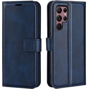 Lunso - Samsung Galaxy S23 Ultra - cover bookcase hoes - Blauw
