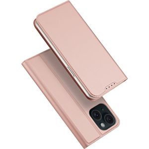 Dux Ducis - iPhone 15 Plus - Slim bookcase hoesje - Rose Goud