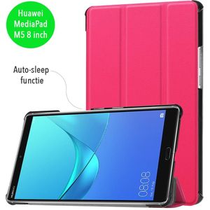 3-Vouw sleepcover hoes - Huawei MediaPad M5 8.4 inch - roze