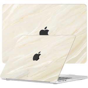 Lunso MacBook Air 15 inch (2023-2025) cover hoes - case - Creamy Vibes