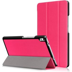 3-Vouw stand flip hoes Lenovo Tab 4 8 Plus roze