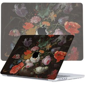 Lunso MacBook Pro 14 inch (2021-2023) cover hoes - case - Stilleven met Bloemen