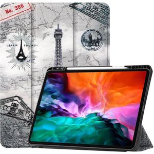 3-Vouw sleepcover hoes - iPad Pro 12.9 inch (2021) - Eiffeltoren