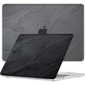 Lunso - cover hoes - MacBook Air 13 inch M2 (2022) - Black Stone - Vereist model A2681