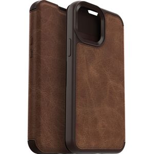 Otterbox - Strada Case wallet hoes - iPhone 13 Pro Max - Bruin + Lunso Tempered Glass