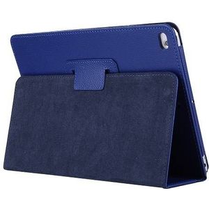 Lunso - iPad 9.7 (2017/2018) / Pro 9.7 / Air / Air 2 - Stand flip sleepcover hoes - Donkerblauw