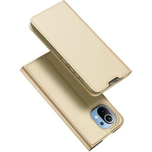 Dux Ducis - Pro Serie Slim wallet hoes - Xiaomi Mi 11 -  Goud