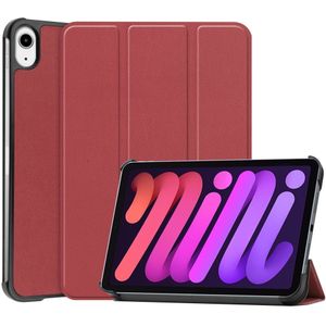 3-Vouw sleepcover hoes - iPad Mini 6 (2021) - Bordeaux Rood