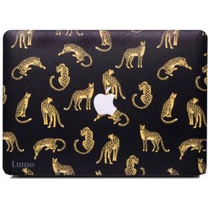 Lunso MacBook Pro 13 inch (2016-2019) cover hoes - case - Leopard Black