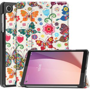 Lunso - Lenovo Tab M8 Gen 4 (8 inch) - Tri-Fold Bookcase hoes - Vlinders