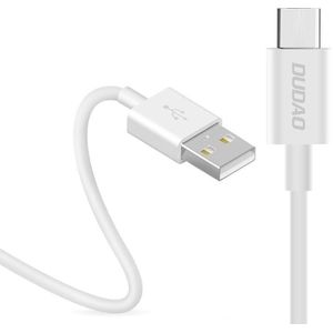 Dudao - USB naar USB-C oplader - 3A Fast charge oplaadkabel - Datakabel - 1 Meter - Wit