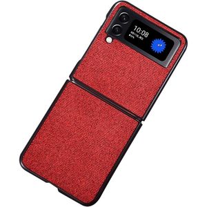 Lunso - Samsung Galaxy Z Flip4 - Canvas cover hoes - Rood