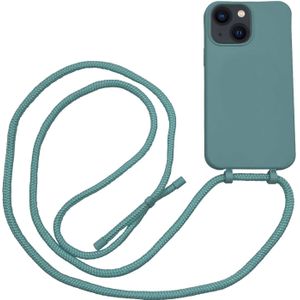 Høyde - iPhone 13 - Telefoonhoes met koord - Donkergroen