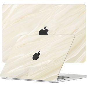 Lunso MacBook Air 13 inch M2/M3 (2022-2024) cover hoes - case - Creamy Vibes