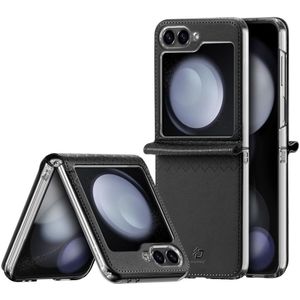 Dux Ducis Samsung Galaxy Z Flip6 Leren hoes - backcover - Zwart