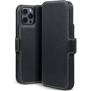 Qubits - slim wallet hoes - iPhone 12 Mini - Zwart