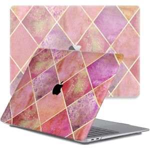 Lunso MacBook Air 13 inch (2018-2019) cover hoes - case - Diamond Rose
