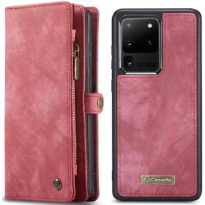 Caseme - vintage 2 in 1 portemonnee hoes - Samsung Galaxy S20 Ultra - Rood