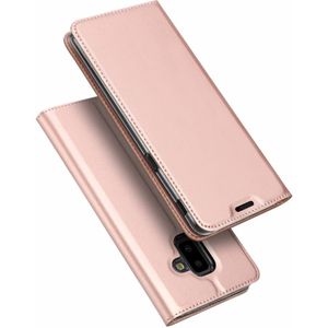 Dux Ducis pro serie - slim wallet hoes - Samsung Galaxy J6 Plus 2018 - roze / goud