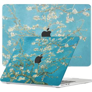 Lunso - cover hoes - MacBook Air 13 inch M2 (2022) - Van Gogh Amandelbloesem - Vereist model A2681