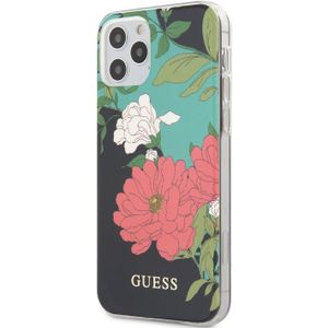 Guess - backcover hoes - iPhone 12 Pro Max - Floral No. 1 + Lunso Tempered Glass