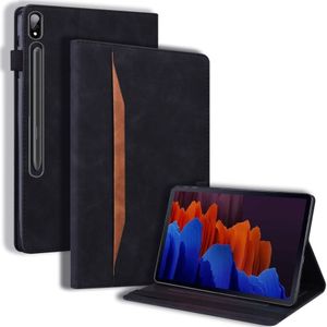 Luxe stand flip sleepcover hoes - Samsung Galaxy Tab S7 Plus / S8 Plus - Zwart