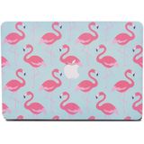 Lunso MacBook Air 13 inch (2018-2019) cover hoes - case - Flamingo Blue