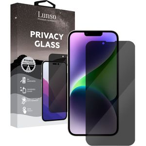 Lunso - iPhone 14 Plus - Privacy Glass - Gehard beschermglas