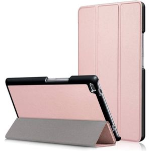 3-Vouw stand flip hoes Lenovo Tab 4 8 roze/goud