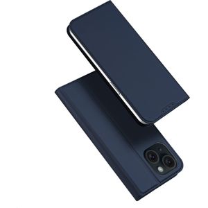 Dux Ducis - iPhone 15 - Slim bookcase hoesje - Donkerblauw