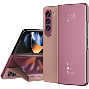 Lunso - Samsung Galaxy Z Fold5 - Window view cover hoes - Rose Goud