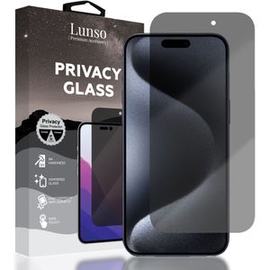 Lunso - iPhone 15 Plus / 15 Pro Max - Privacy Glass - Screen protector