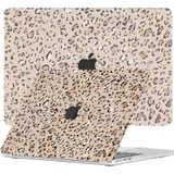 Lunso MacBook Air 13 inch M2/M3 (2022-2024) cover hoes - case - Leopard Rose Gold