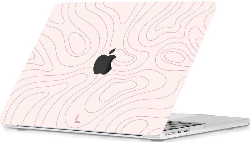 Lunso MacBook Air 15 inch (2023-2025) cover hoes - case - Pink Mocha