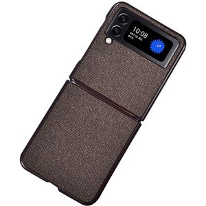 Lunso - Samsung Galaxy Z Flip4 - Canvas cover hoes - Bruin
