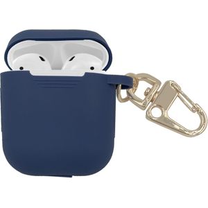 Høyde - AirPods 1 / 2 - Softcase hoesje - Donkerblauw