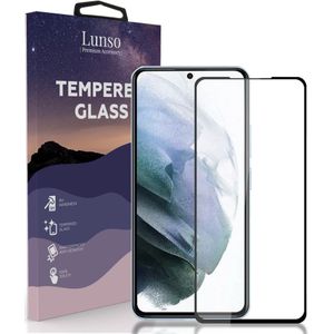 Lunso - Samsung Galaxy S23 Plus - Gehard Beschermglas - Full Cover Screenprotector - Black Edge