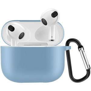 Lunso - Softcase cover hoes - AirPods 3 - Lichtblauw