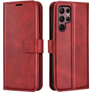 Lunso - Samsung Galaxy S23 Ultra - cover bookcase hoes - Rood